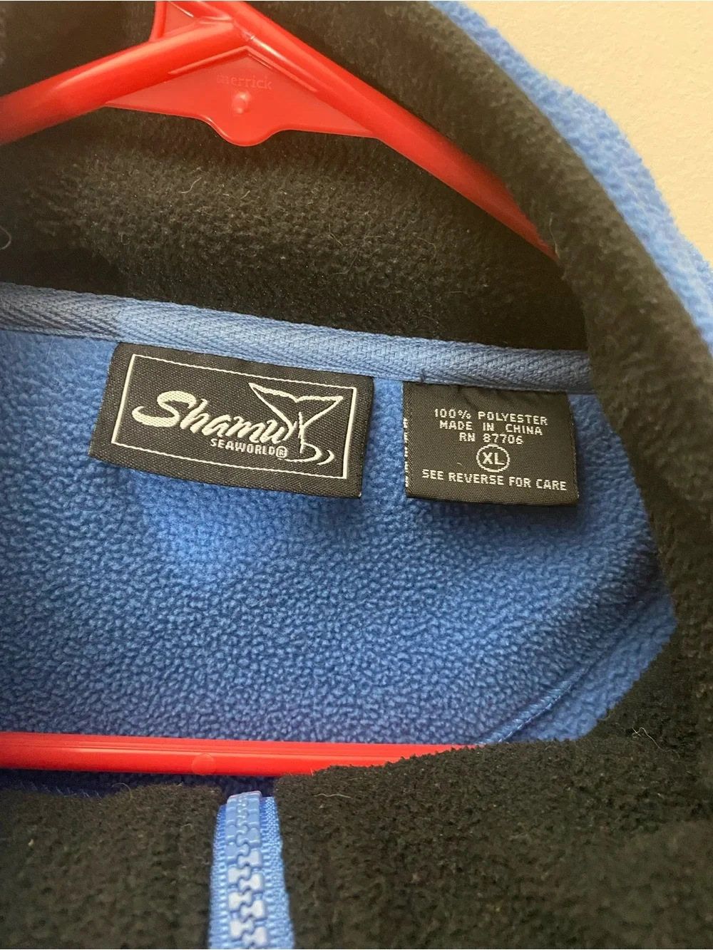 Men's Royal Blue Half-Zip Fleece Pullover